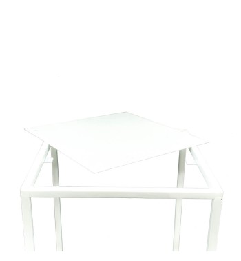 Set 4 Strutture da Supporto in Metallo Bianco