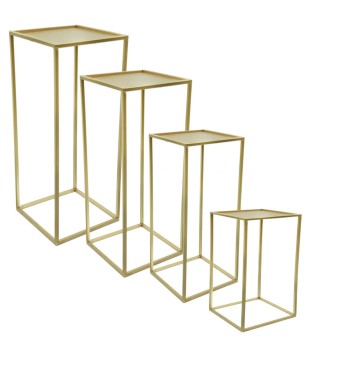 Set 4 Strutture da Supporto in Metallo Oro