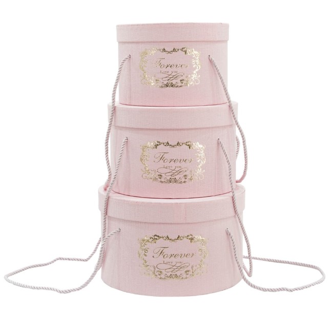 Flower Box Scatola per Fiori Rosa Set da 3