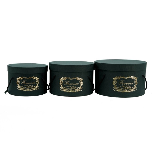 Flower Box Scatola per Fiori Nera Set da 3