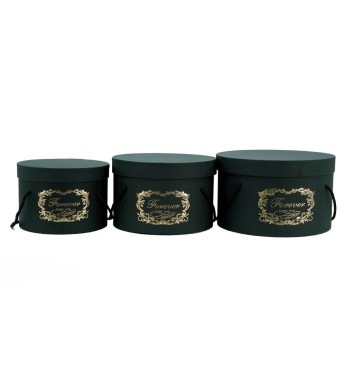 Flower Box Scatola per Fiori Nera Set da 3