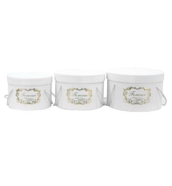 Flower Box Scatola per Fiori Bianco Set da 3