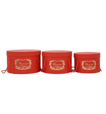 Flower Box Scatola per Fiori Rossa Set da 3