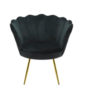 Poltrona in Velluto a Conchiglia in 5 Colori