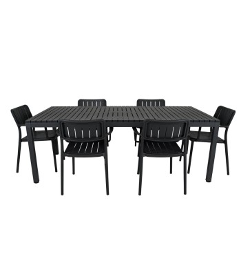 Set Tavolo da Esterno in Polietilene con 6 Sedie - Firenze
