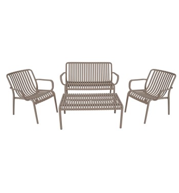 Set Divano da Giardino in Polietilene 4 Colori - Venezia