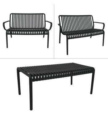 Set Divano da Giardino in Polietilene 4 Colori - Venezia