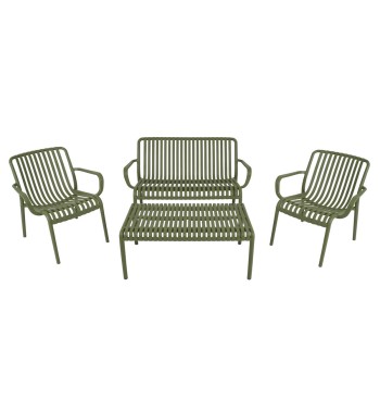 Set Divano da Giardino in Polietilene 4 Colori - Venezia