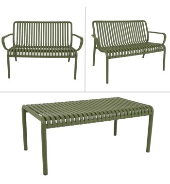 Set Divano da Giardino in Polietilene 4 Colori - Venezia