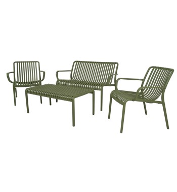 Set Divano da Giardino in Polietilene 4 Colori - Venezia