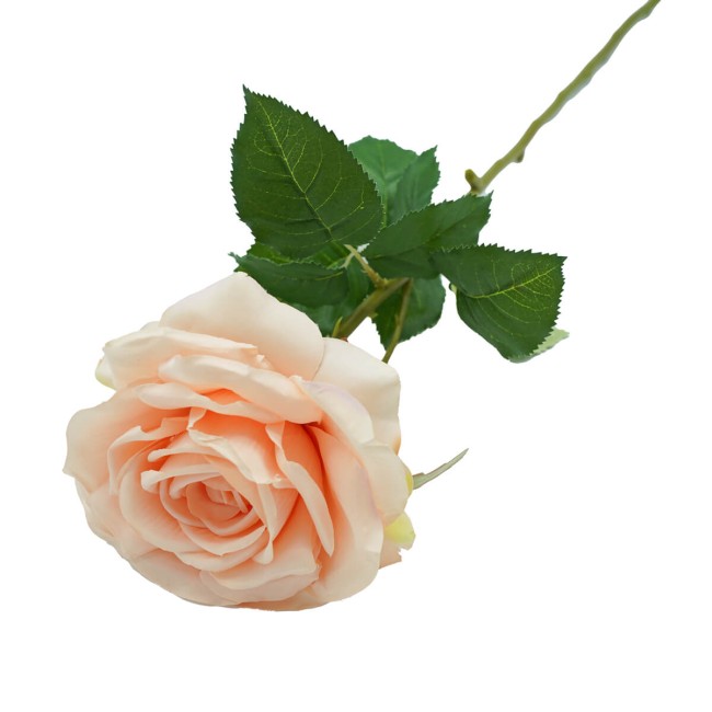 Rosa con Stelo e Foglie Artificiale H.70 cm