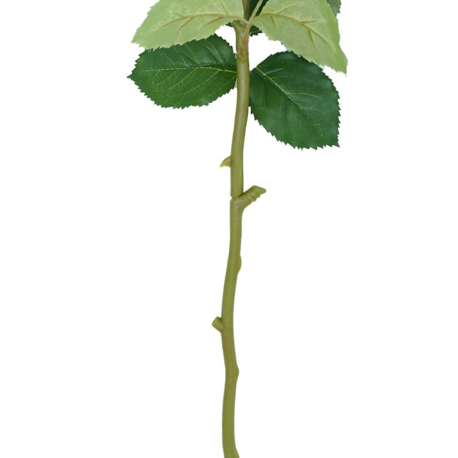 Rosa con Stelo e Foglie Artificiale H.70 cm