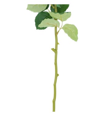 Rosa con Stelo e Foglie Artificiale H.70 cm