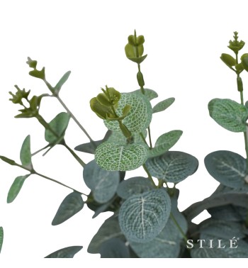 Ramo con Foglie Verdi Artificiale H.50 cm