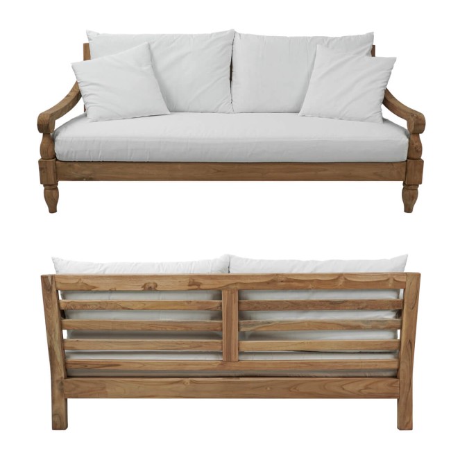 Set Divano da Giardino in Teak, 2 Colori - Jakarta