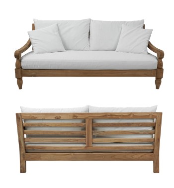 Set Divano da Giardino in Teak, 2 Colori - Jakarta