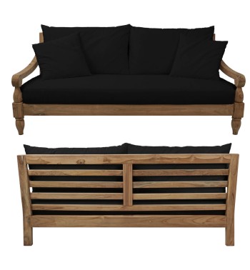 Set Divano da Giardino in Teak, 2 Colori - Jakarta