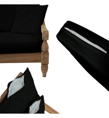 Set Divano da Giardino in Teak, 2 Colori - Jakarta