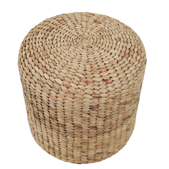 Pouf in Giacinto d’Acqua Intrecciato H.37 cm