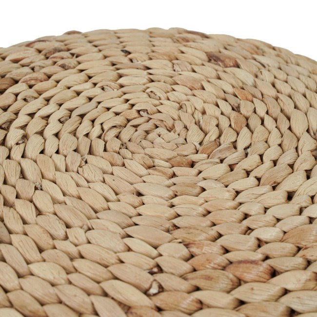 Pouf in Giacinto d’Acqua Intrecciato H.37 cm