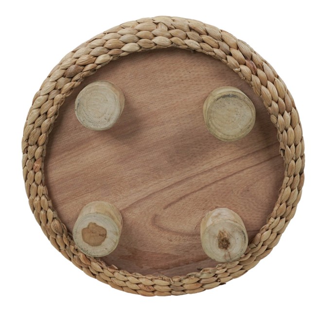 Pouf in Giacinto d’Acqua Intrecciato H.37 cm