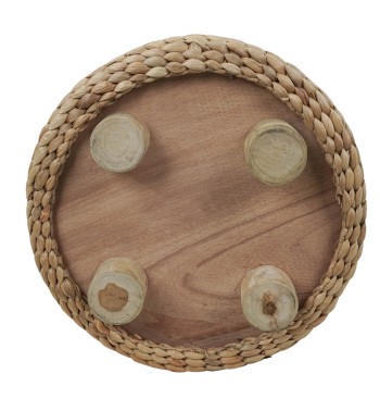 Pouf in Giacinto d’Acqua Intrecciato H.37 cm