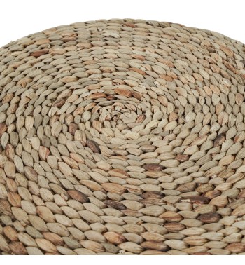 Pouf Rotondo in Giacinto d’Acqua Intrecciato H.28 cm