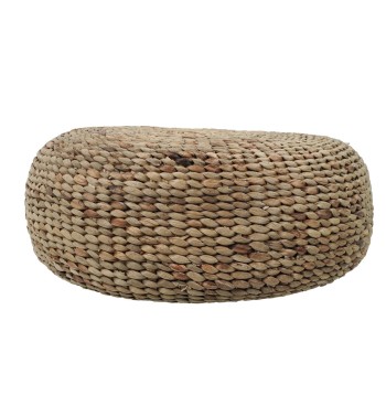Pouf Rotondo in Giacinto d’Acqua Intrecciato H.28 cm