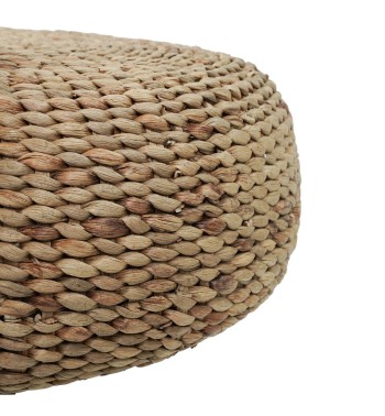 Pouf Rotondo in Giacinto d’Acqua Intrecciato H.28 cm