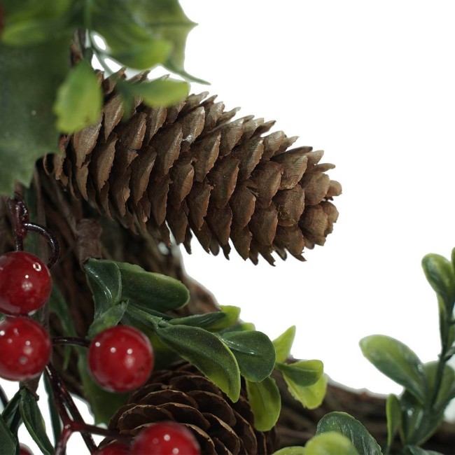 Ghirlanda Natalizia con Agrifoglio D.45 cm