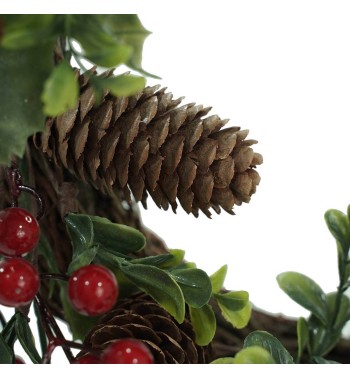 Ghirlanda Natalizia con Agrifoglio D.45 cm