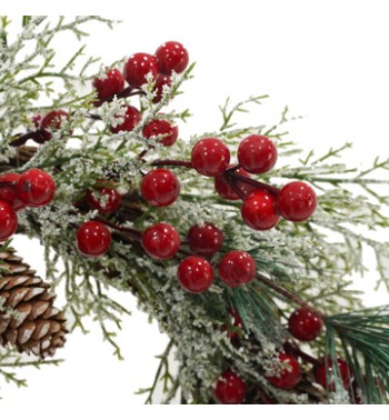 Ghirlanda Natalizia di Pino Innevato D.50 cm