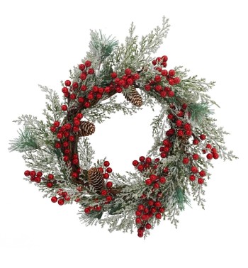 Ghirlanda Natalizia di Pino Innevato D.50 cm