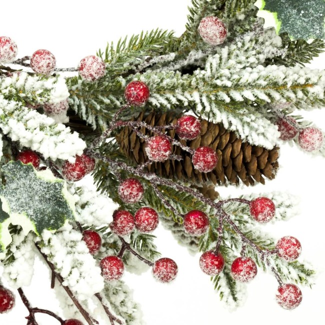 Ghirlanda Natalizia di Pino Innevato D.55 cm