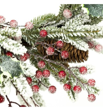 Ghirlanda Natalizia di Pino Innevato D.55 cm