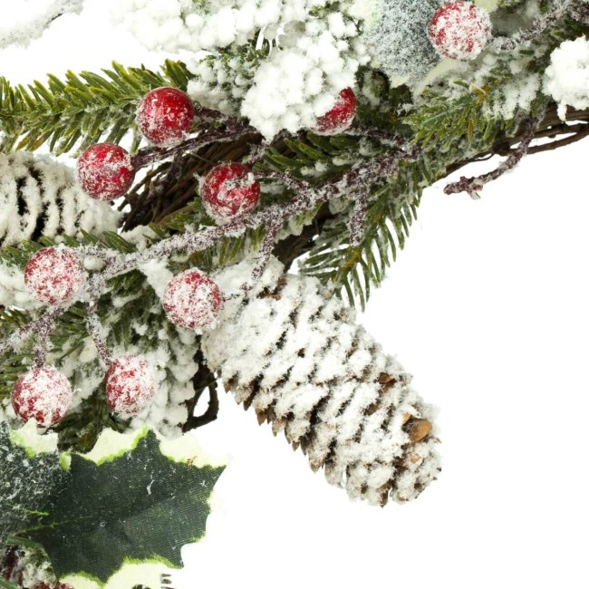 Ghirlanda Natalizia di Pino Innevato D.55 cm