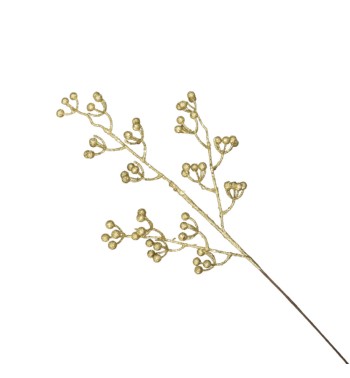 Ramo Natalizio di Bacche Glitterato H.70 cm Vari Colori