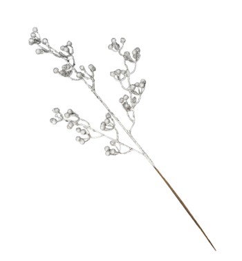 Ramo Natalizio di Bacche Glitterato H.70 cm Vari Colori