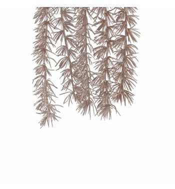 Ramo Natalizio con Aghi Metallizzato L.68 cm 2 Colori