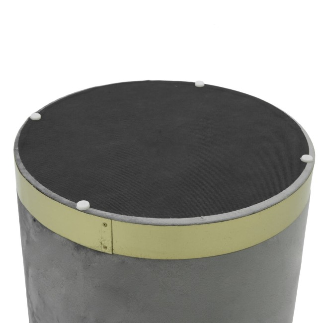 Pouf Poggiapiedi in Velluto Rotondo in 5 Colori