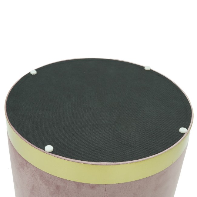 Pouf Poggiapiedi in Velluto Rotondo in 5 Colori