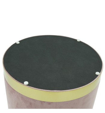 Pouf Poggiapiedi in Velluto Rotondo in 5 Colori