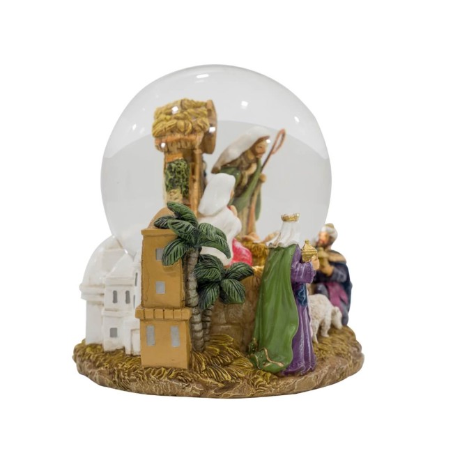 Carillon Natalizio con Natività Luci Led e Musica H.15,5 cm