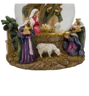 Carillon Natalizio con Natività Luci Led e Musica H.15,5 cm