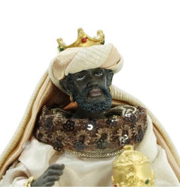 Natività in Poliresina e Tessuto 8 Pz. H.25 cm