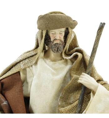 Natività in Poliresina e Tessuto H.43 cm