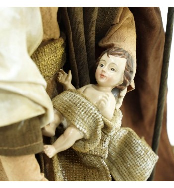 Natività in Poliresina e Tessuto H.43 cm