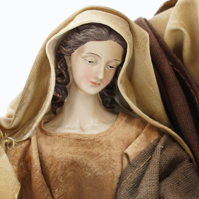 Natività in Poliresina e Tessuto H.30 cm