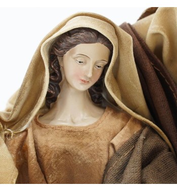 Natività in Poliresina e Tessuto H.30 cm