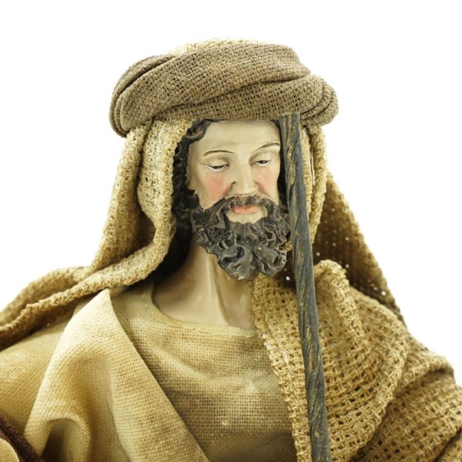 Natività in Poliresina e Tessuto H.30 cm